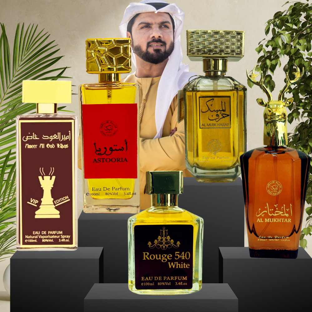 Bundle of 5 Arabic Oud For Men - Long-Lasting (100ml Each) | MB0125