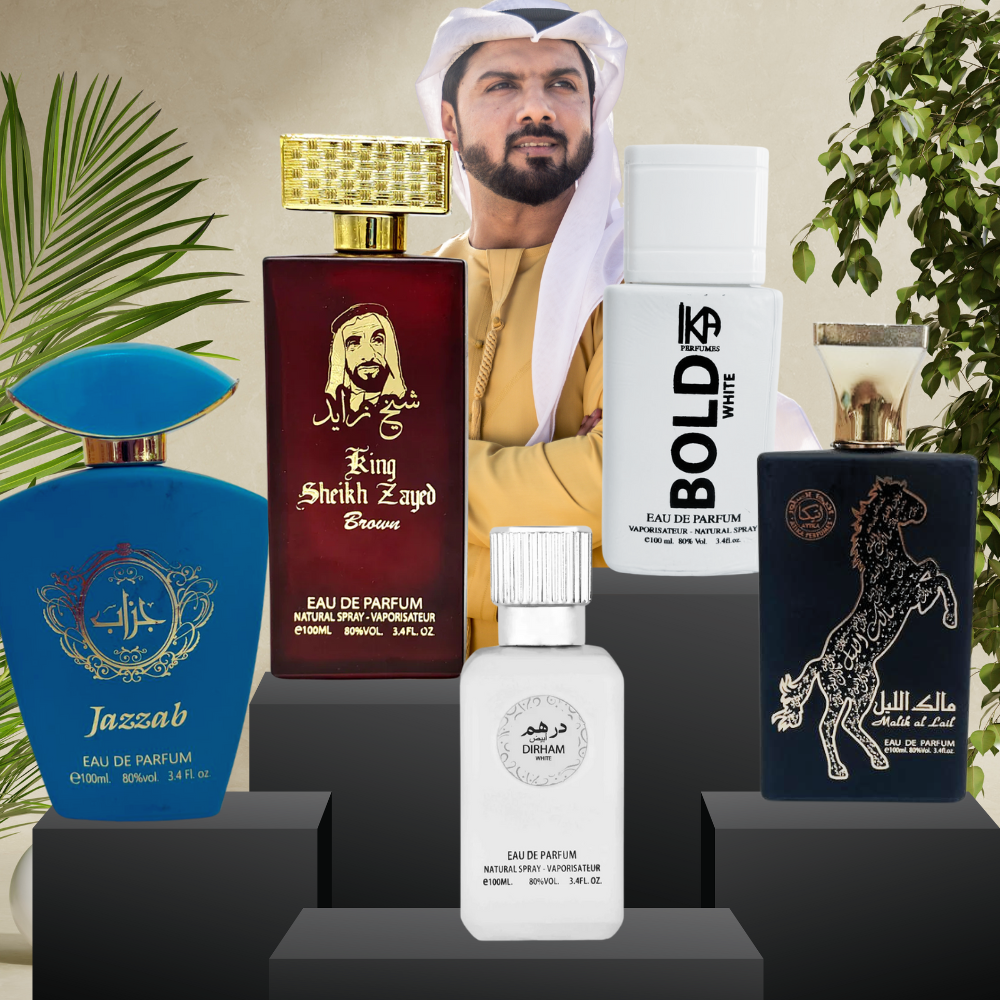 Bundle of 5 Perfumes for Men - Long Lasting (100ml Each) | MB01