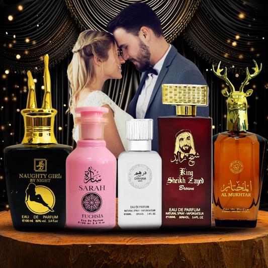 Bundle of 5 Perfumes for Couples | 2 For Girls + 3 For Men (100ml Each) | WB02